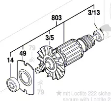 Induit réf. 1 619 P00 349 BOSCH